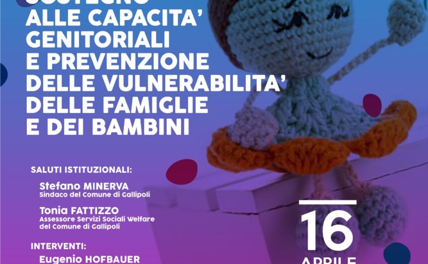 Sostegno alla capacità genitoriale e prevenzione della vulnerabilità delle famiglie e dei bambini: presentazione programma PIPPI