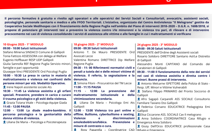 Corso di formazione specialistica – Un elefante nella stanza